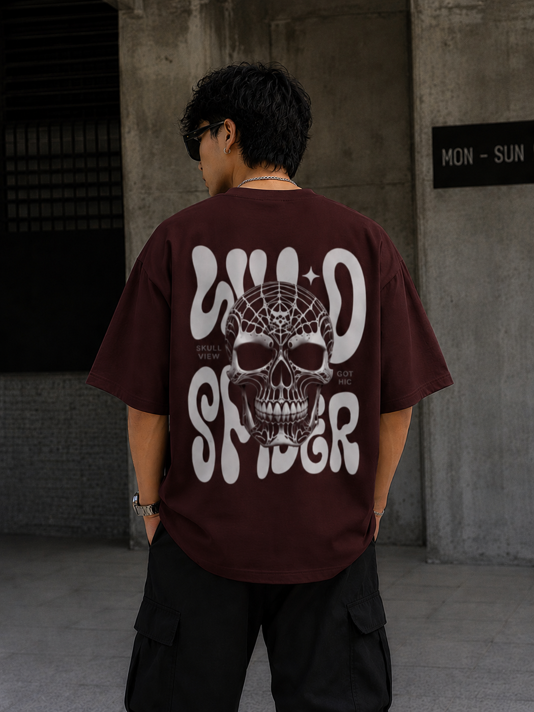 Wearflex “Wild Spider” Oversized Graphic T-Shirt – Dark Streetwear Edition