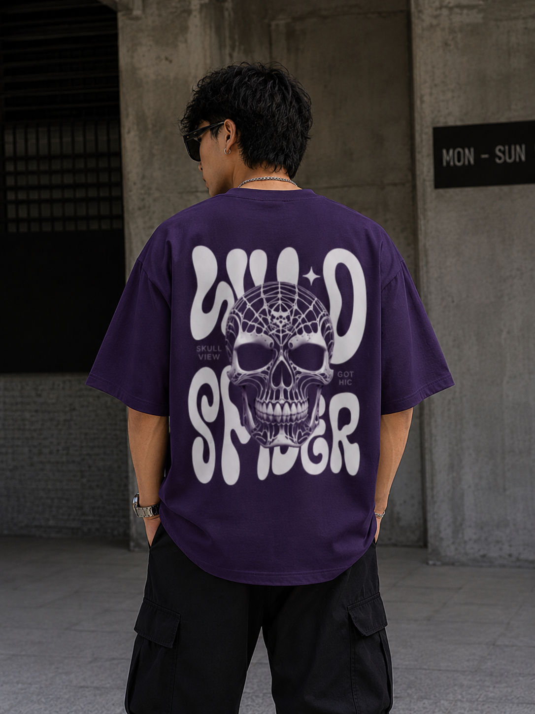 Wearflex “Wild Spider” Oversized Graphic T-Shirt – Dark Streetwear Edition