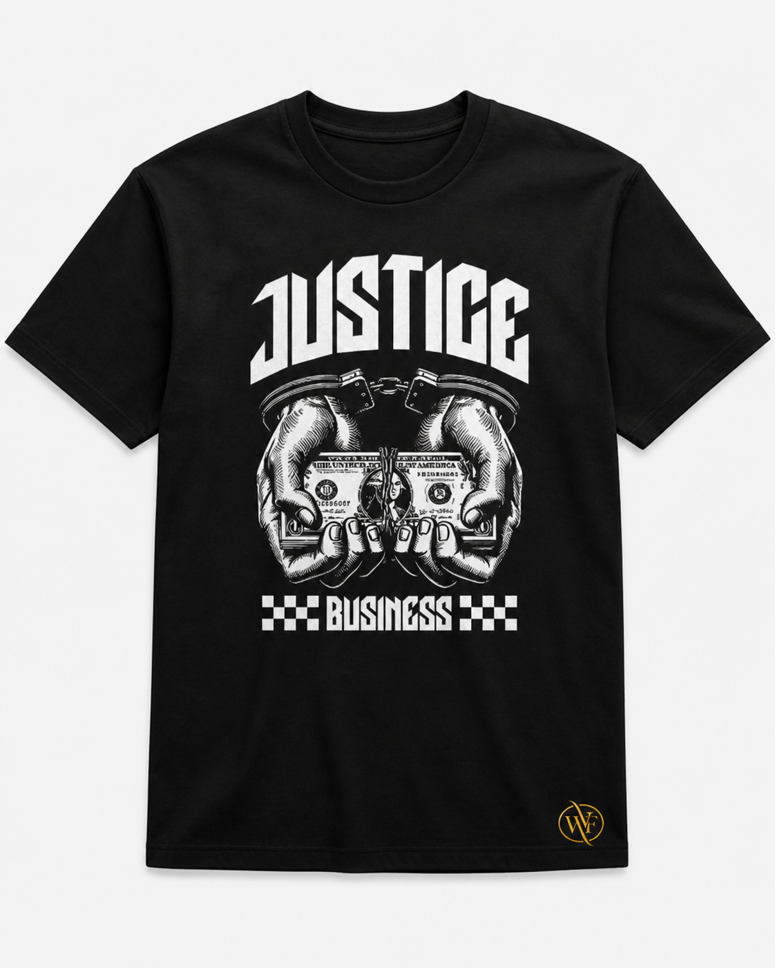 WearFlex Justice Business T-Shirt – Bold Graphic Streetwear | Unisex Fit