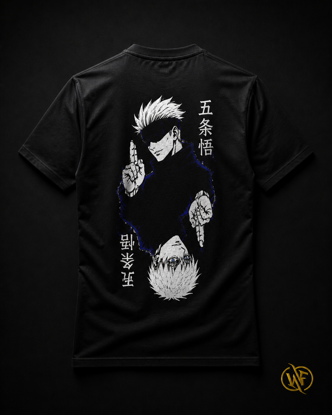 WearFlex Gojo Shadow Anime T-Shirt – Premium Black Streetwear | Unisex Fit