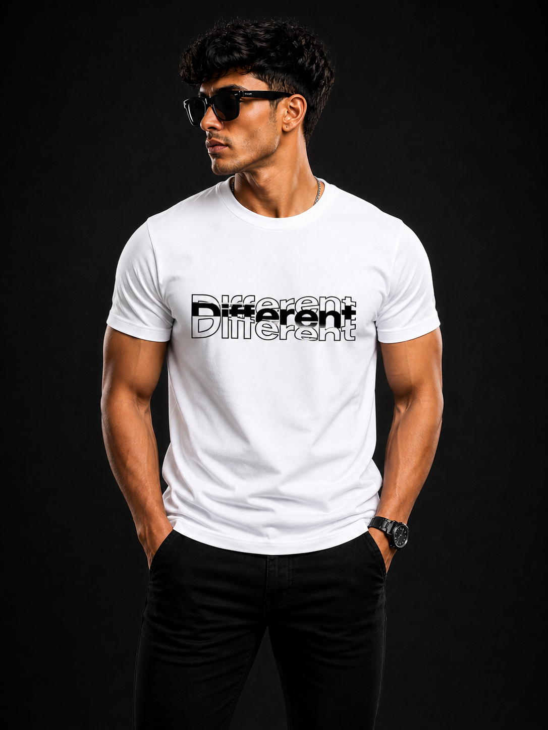 WearFlex “Different” Minimal Graphic T-Shirt – Premium Streetwear | Unisex Fit