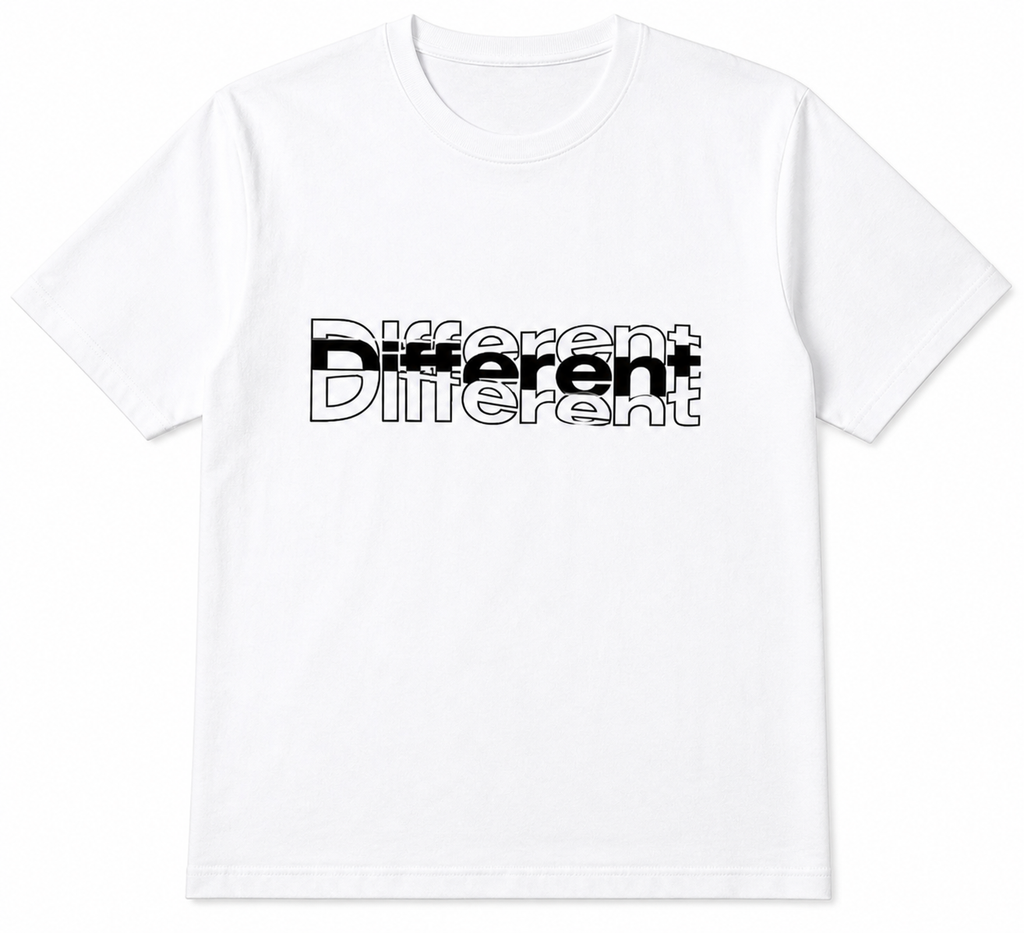WearFlex “Different” Minimal Graphic T-Shirt – Premium Streetwear | Unisex Fit
