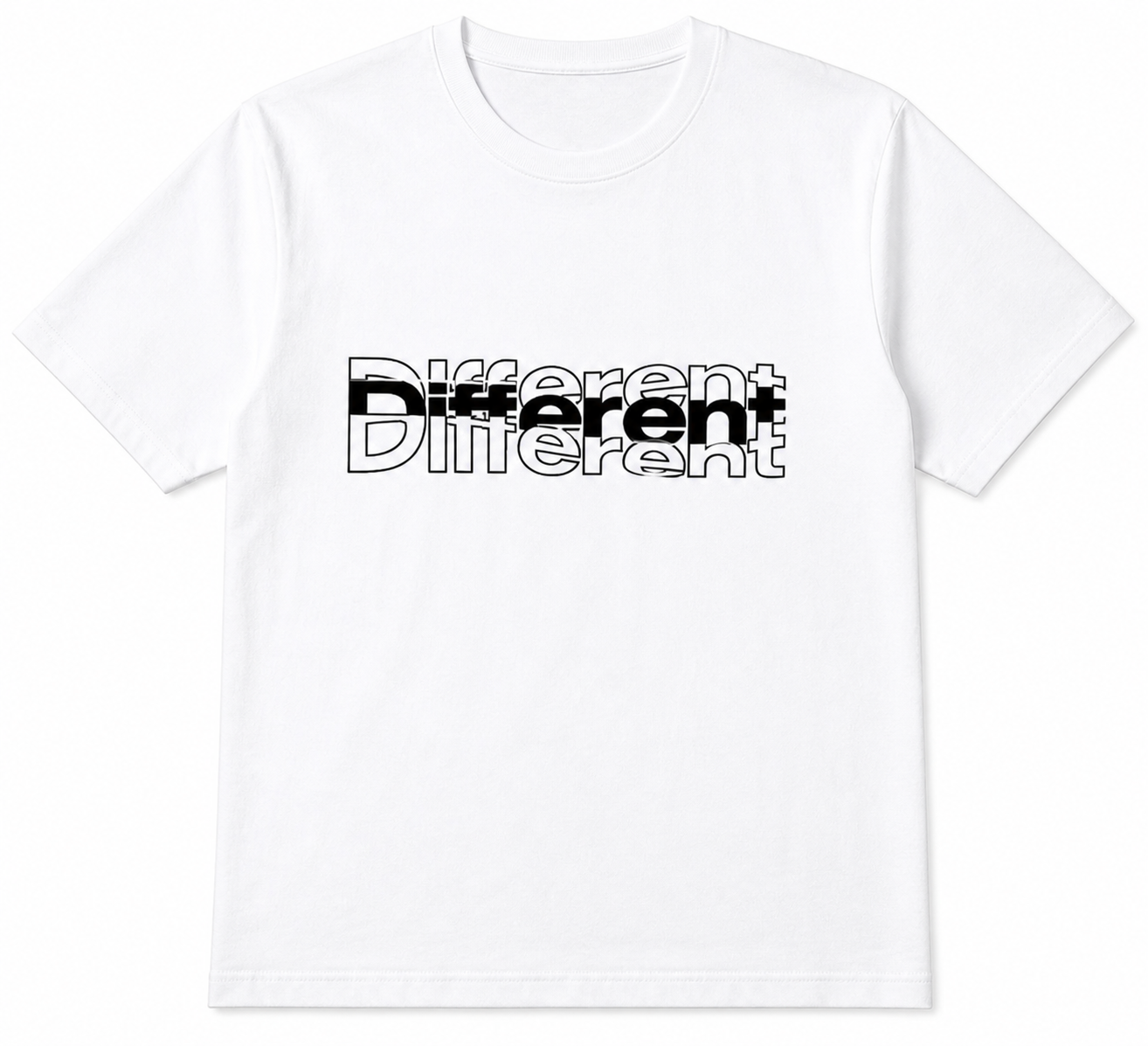 WearFlex “Different” Minimal Graphic T-Shirt – Premium Streetwear | Unisex Fit