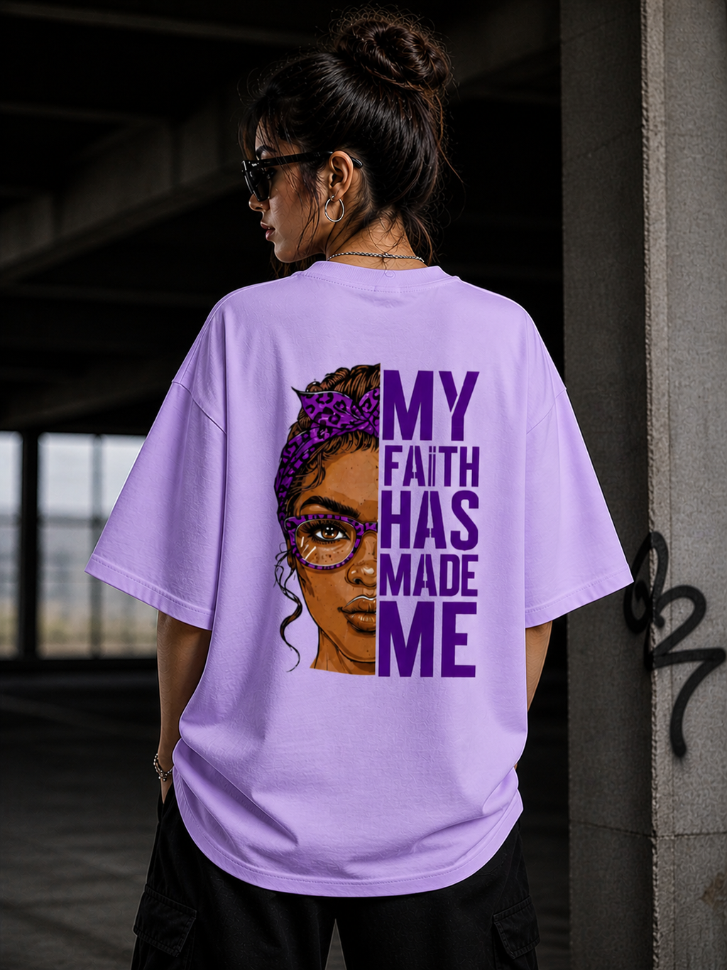 WearFlex “My Faith Has Made Me” Oversized T-Shirt – Loose Fit Graphic Tee | Women’s Streetwear