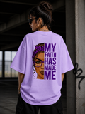 WearFlex “My Faith Has Made Me” Oversized T-Shirt – Loose Fit Graphic Tee | Women’s Streetwear
