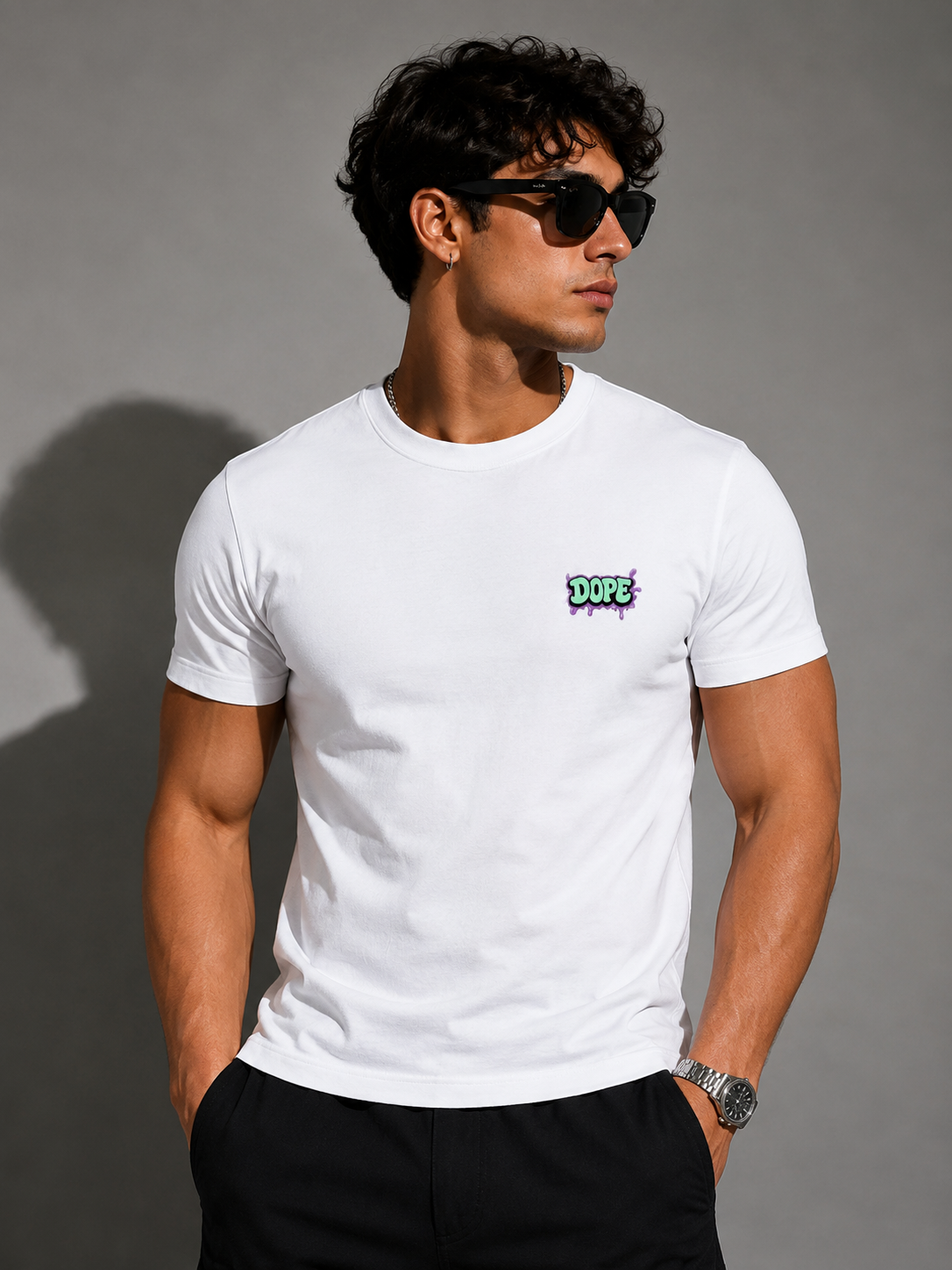 DOPE Minimal Graphic Fitted T-Shirt – Premium Streetwear Edition