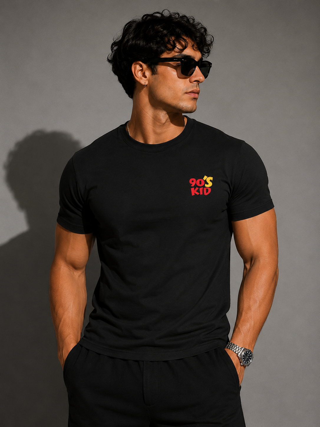 90’s Kid Minimal Fitted T-Shirt – Retro Streetwear Edition