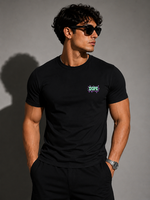 DOPE Minimal Graphic Fitted T-Shirt – Premium Streetwear Edition