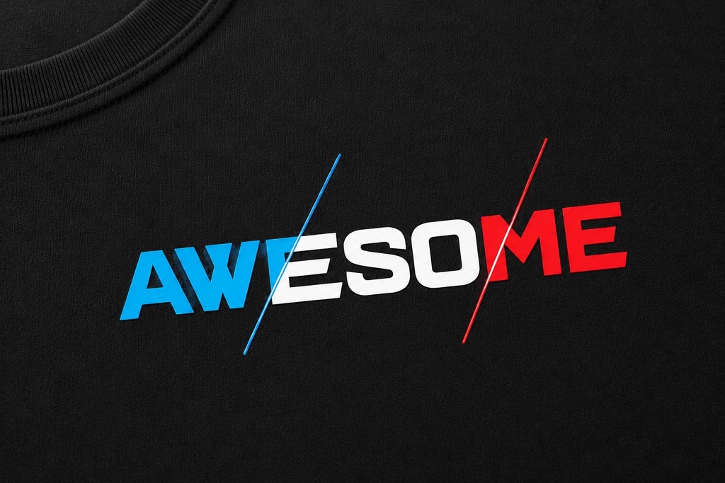AWESOME Premium Fitted T-Shirt – Minimal Streetwear Edition
