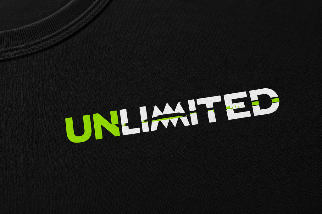 Unlimited Oversized Graphic T-Shirt – Black Edition