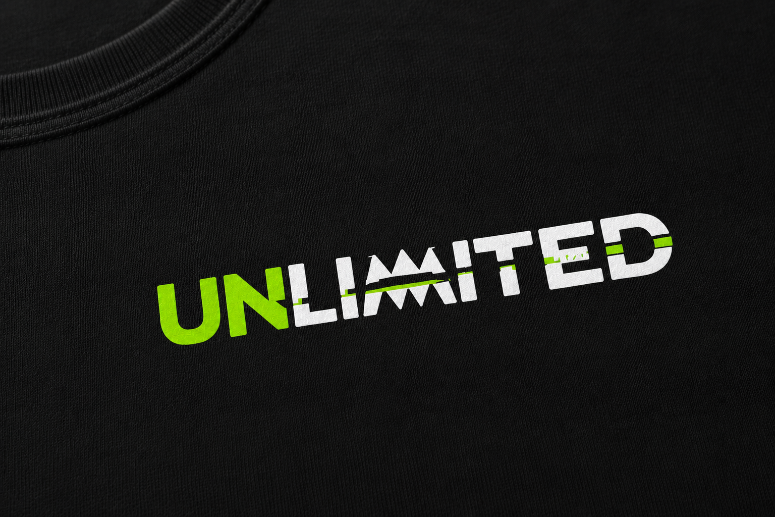 Unlimited Oversized Graphic T-Shirt – Black Edition
