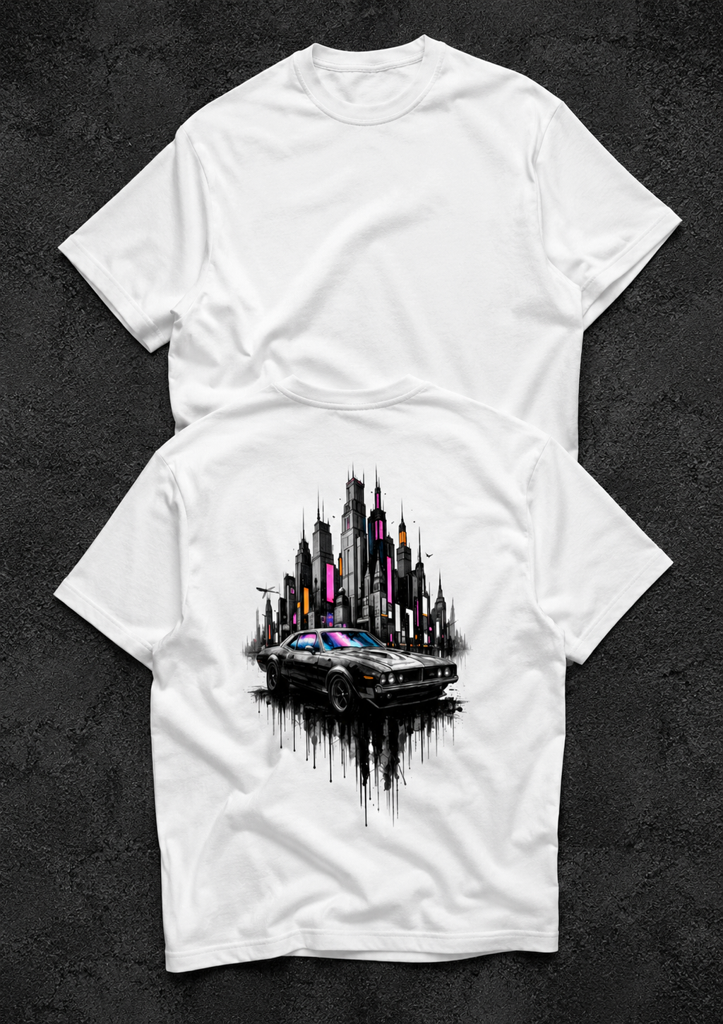 Cyber Drift Oversized Graphic T-Shirt – Urban Streetwear Back Print Tee