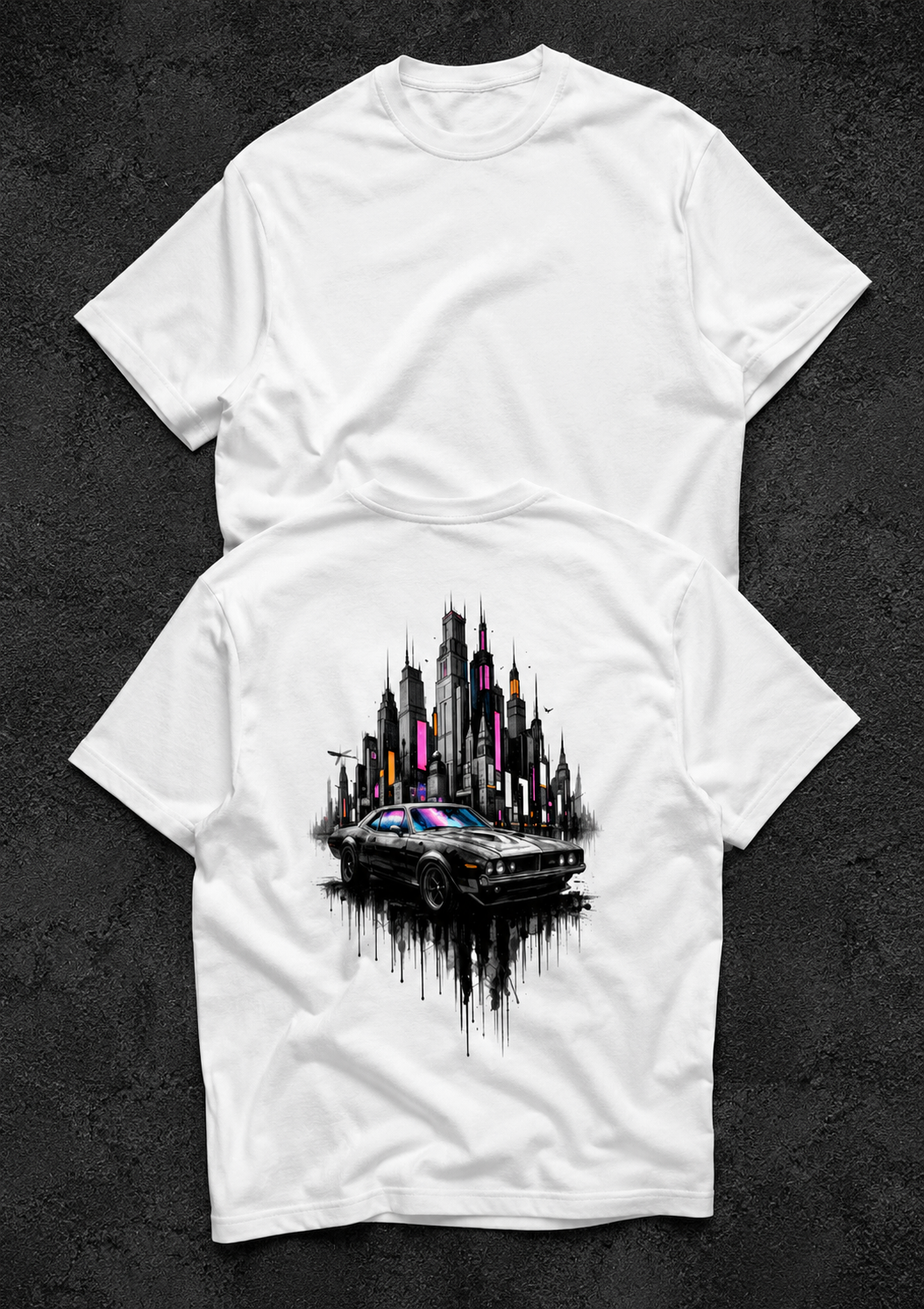 Cyber Drift Oversized Graphic T-Shirt – Urban Streetwear Back Print Tee