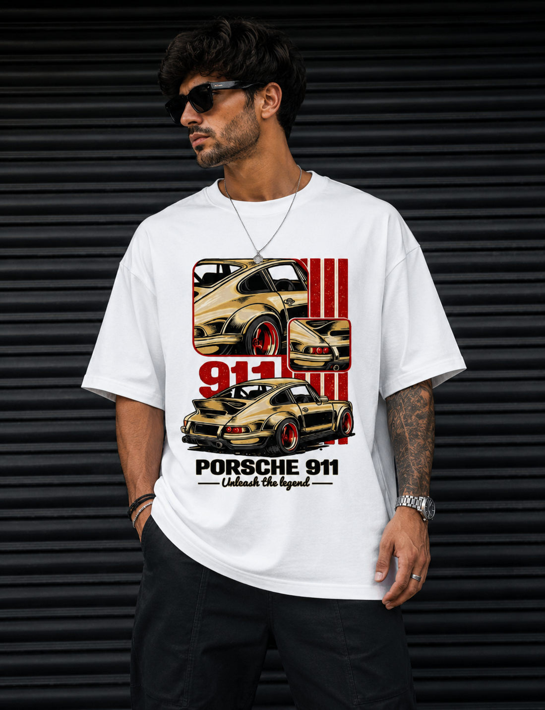 Porsche 911 Vintage Oversized T-Shirt – Retro Streetwear Graphic Tee