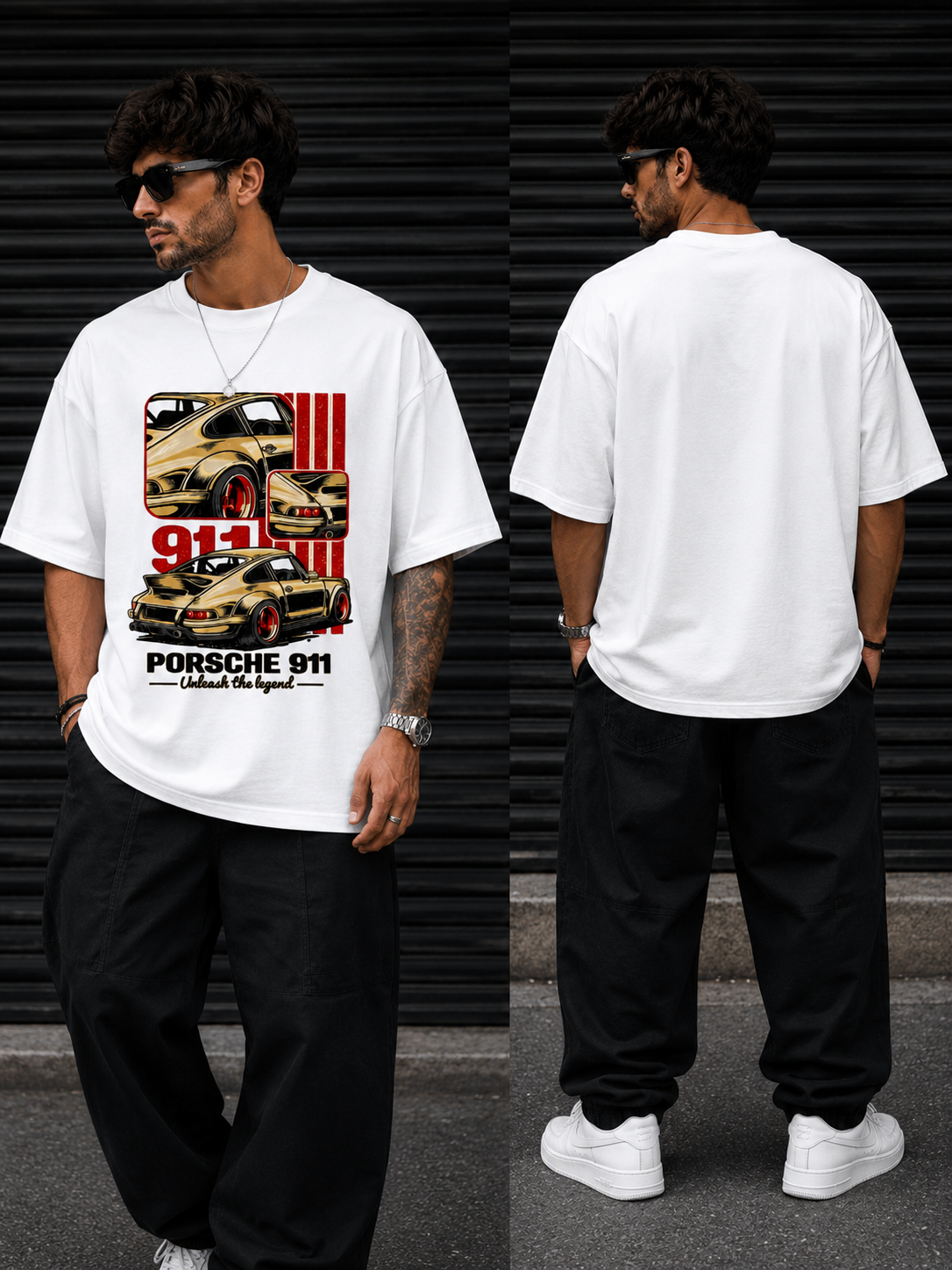 Porsche 911 Vintage Oversized T-Shirt – Retro Streetwear Graphic Tee
