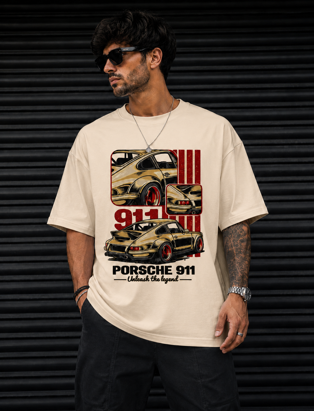 Porsche 911 Vintage Oversized T-Shirt – Retro Streetwear Graphic Tee