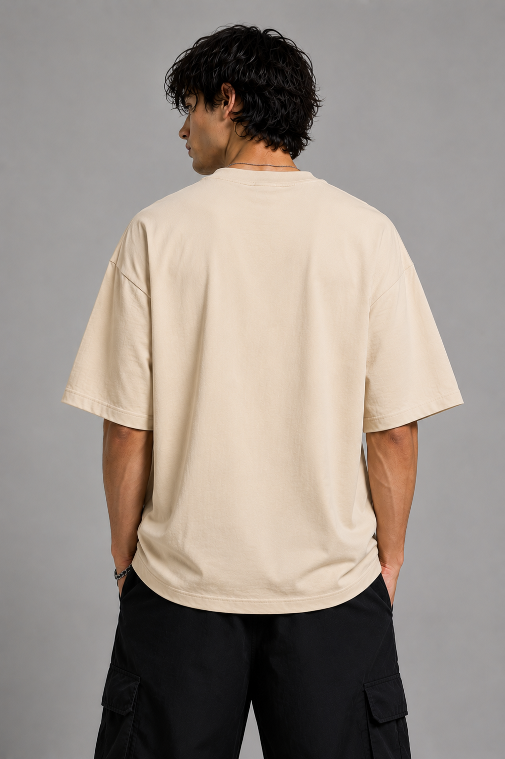 Godzilla Drift Oversized Beige T-Shirt