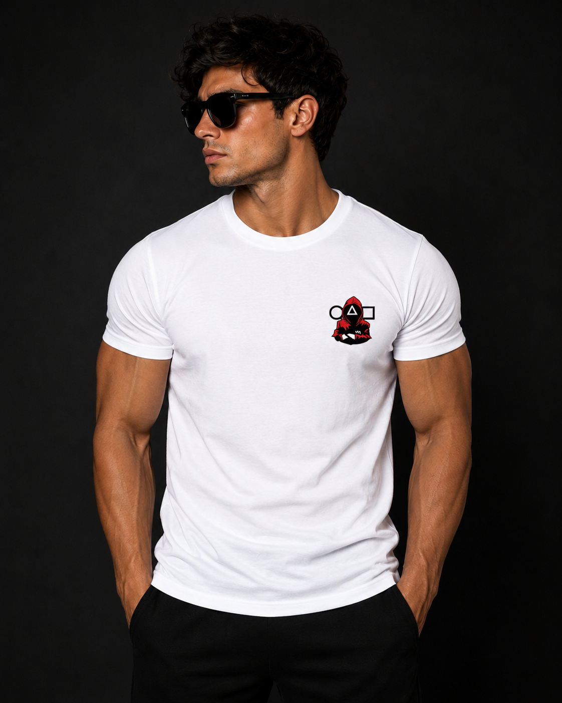 Shadow Guard Oversized Graphic T-Shirt – Premium Cotton Streetwear Tee