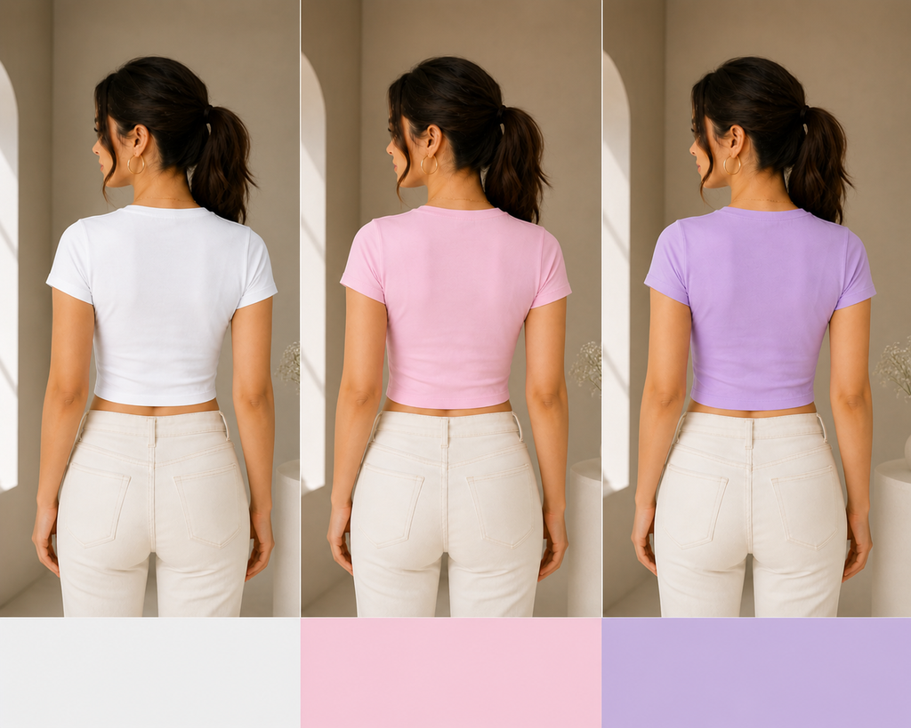 Wearflex Cute Kitty Crop Top – Aesthetic Cotton Tee for Women