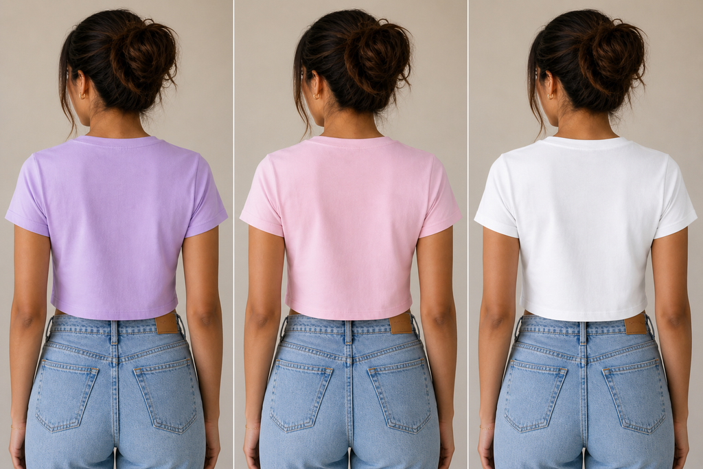 Smile Daisy Crop Top – Premium Embroidered