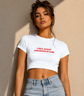 Wearflex “I Only Accept Apologies In Cash” Crop Top – Trendy Cropped Graphic Top for Women