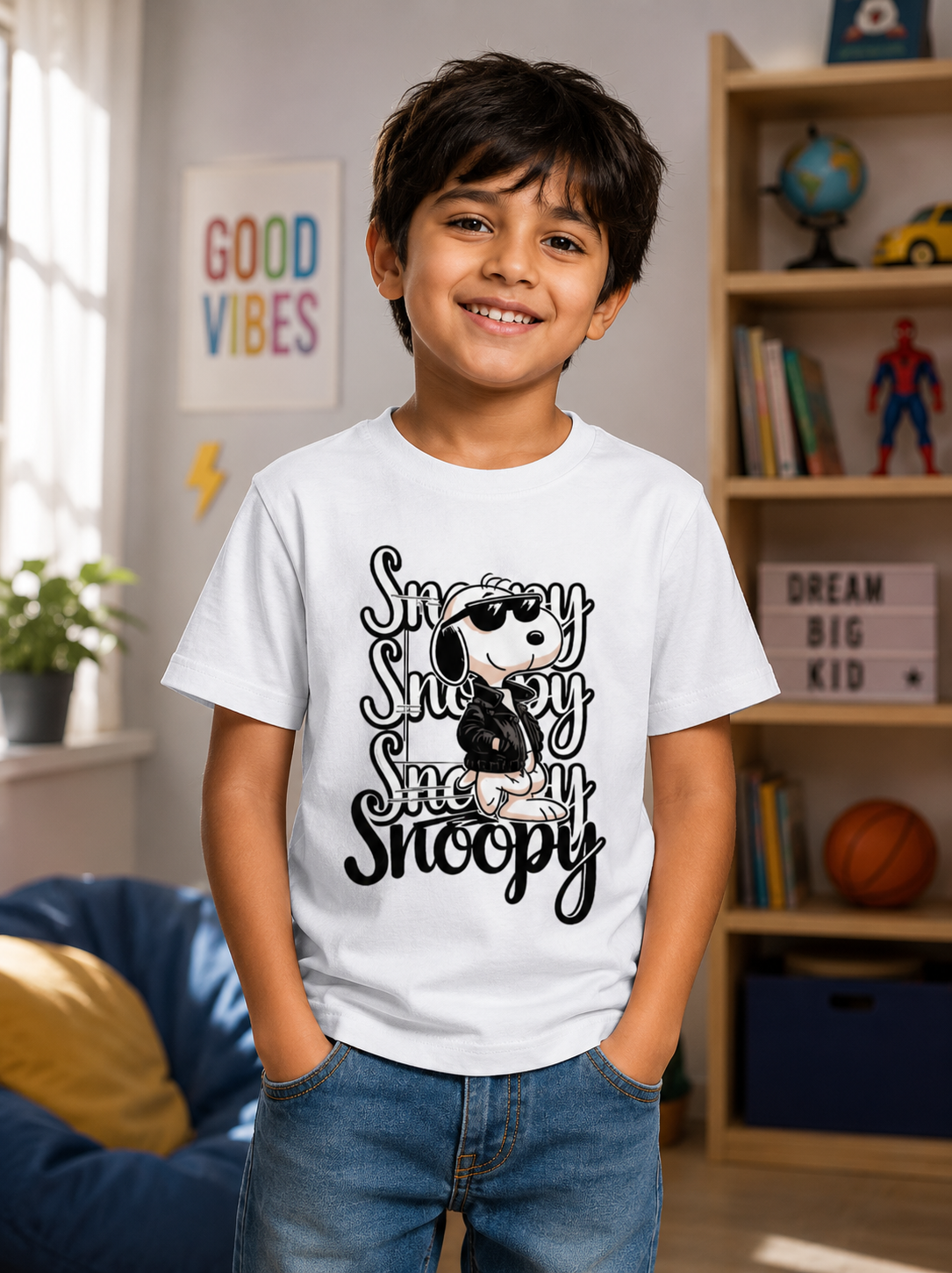 Cool Snoopy Kids Graphic T-Shirt