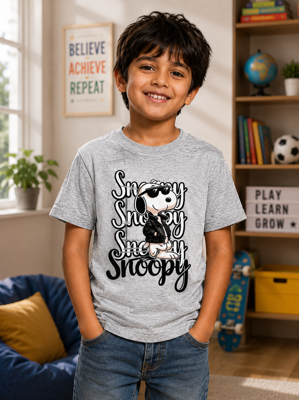 Cool Snoopy Kids Graphic T-Shirt