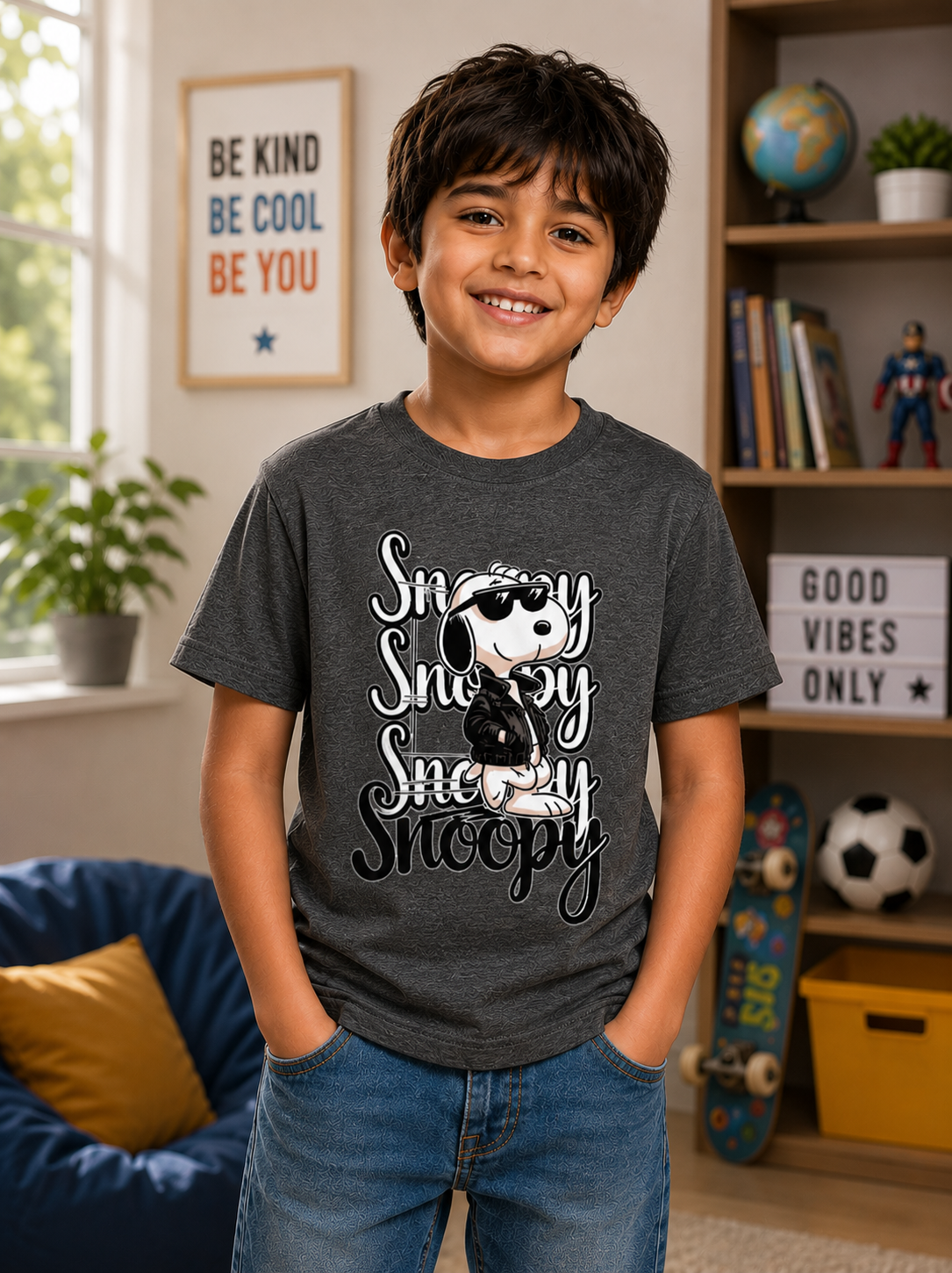 Cool Snoopy Kids Graphic T-Shirt