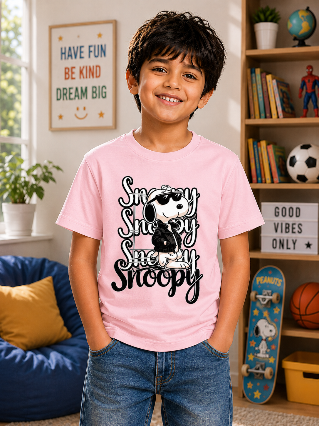 Cool Snoopy Kids Graphic T-Shirt