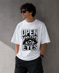 Open Your Eyes Oversized Graphic T-Shirt