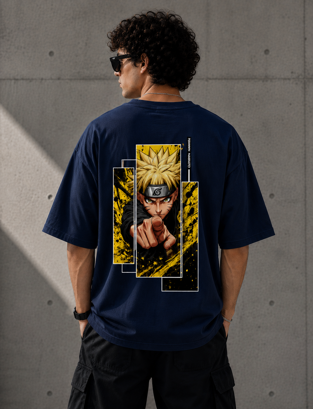 Naruto Uzumaki Oversized Anime Graphic T-Shirt