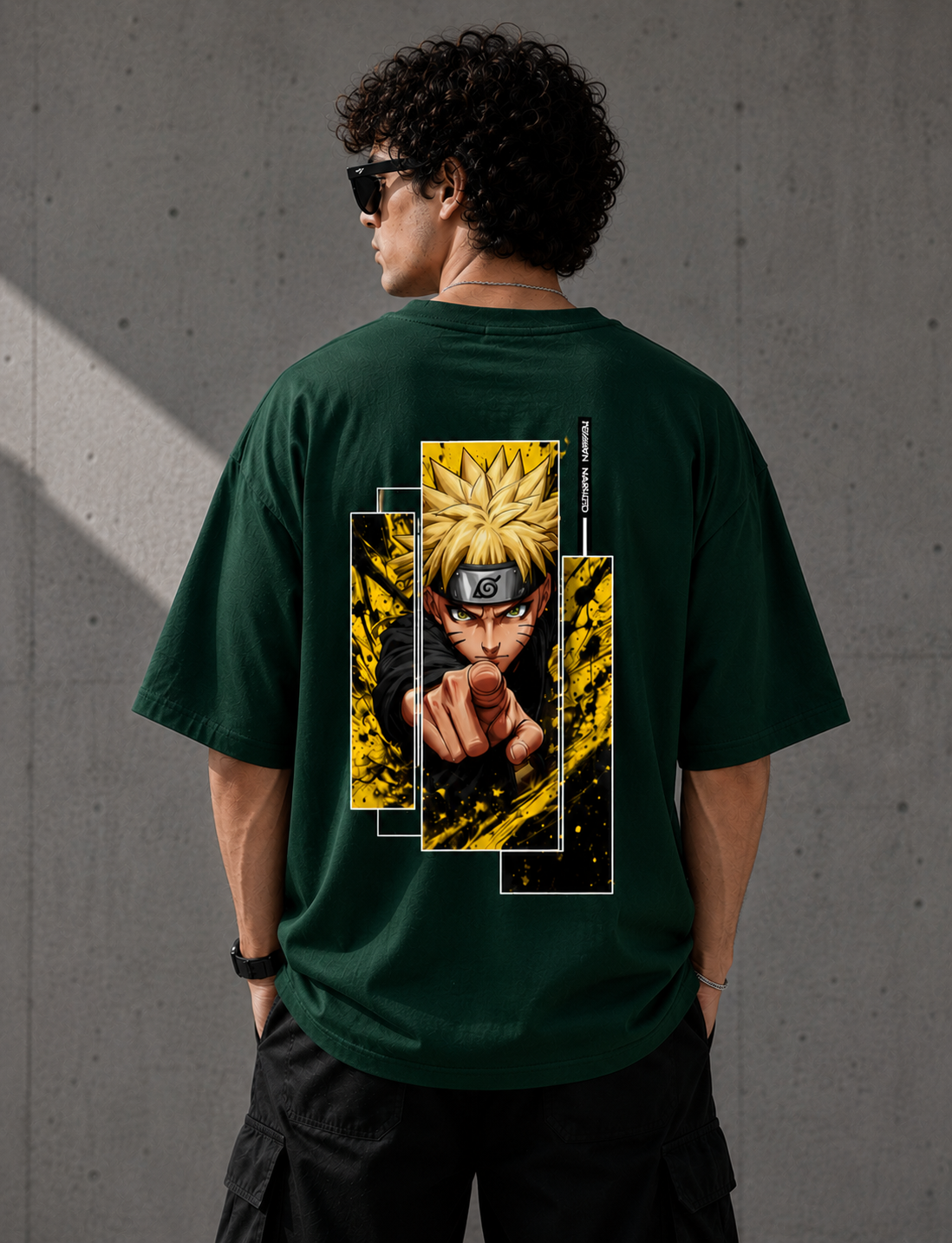 Naruto Uzumaki Oversized Anime Graphic T-Shirt