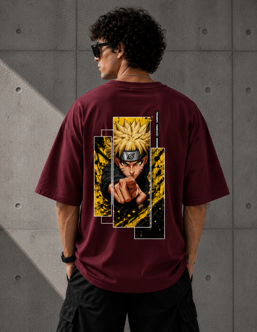 Naruto Uzumaki Oversized Anime Graphic T-Shirt
