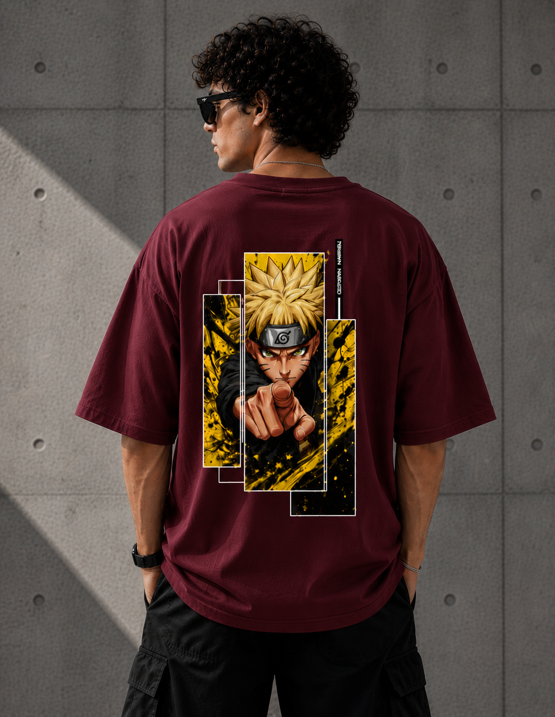 Naruto Uzumaki Oversized Anime Graphic T-Shirt