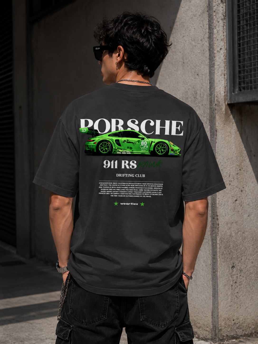 Wearflex Porsche 911 RS RAWR Oversized T-Shirt – Premium Unisex Drift Streetwear Tee
