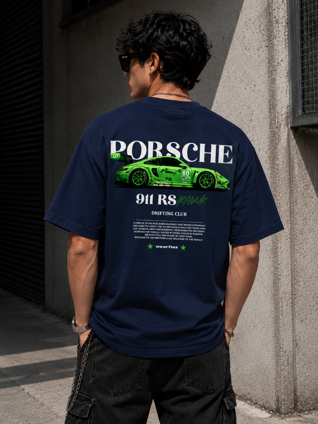Wearflex Porsche 911 RS RAWR Oversized T-Shirt – Premium Unisex Drift Streetwear Tee
