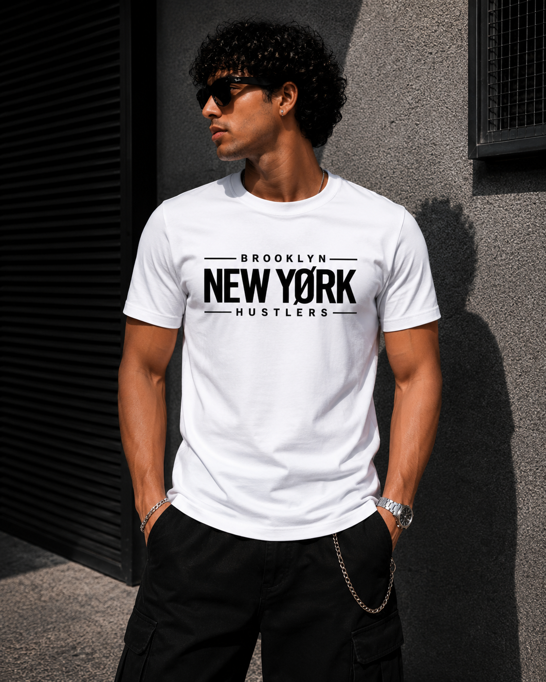 Brooklyn New York Hustlers Regular Fit T-Shirt – Minimal Streetwear Edition