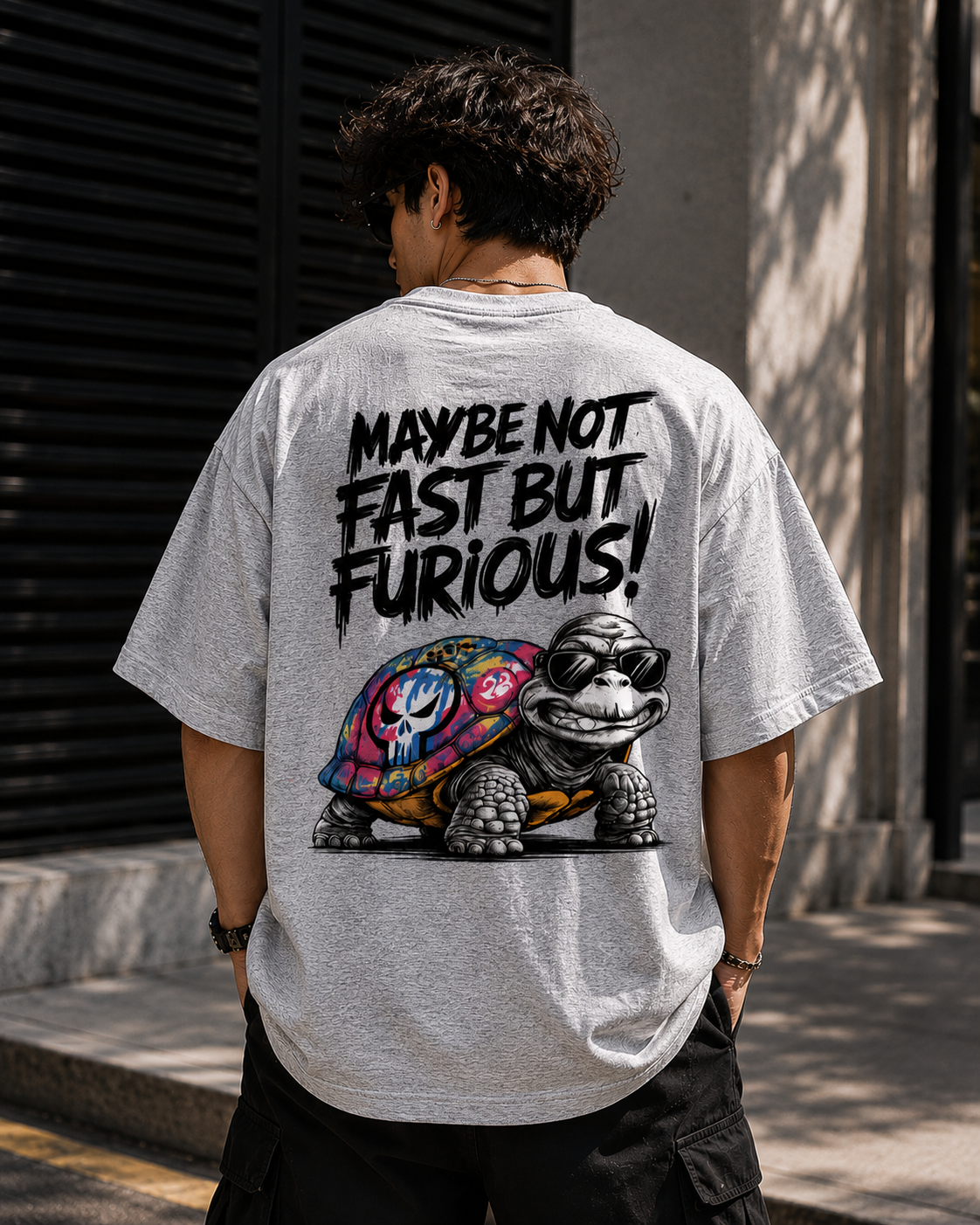 Maybe Not Fast But Furious Oversized T-Shirt – Street Graphic Edition