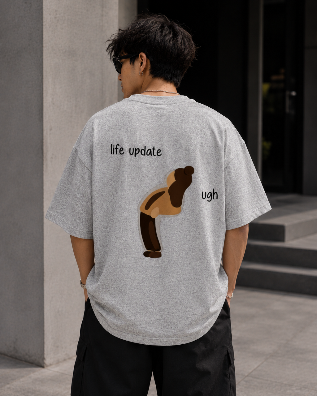 Life Update Oversized T-Shirt – Minimal Mood Streetwear Edition