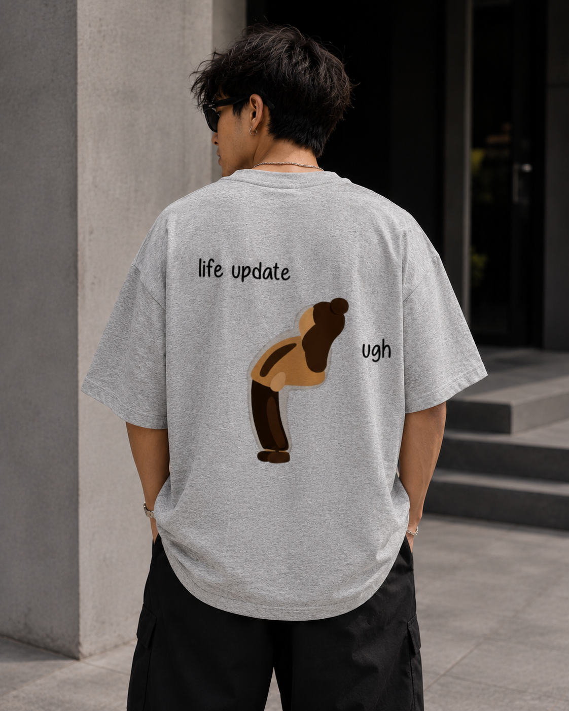 Life Update Oversized T-Shirt – Minimal Mood Streetwear Edition