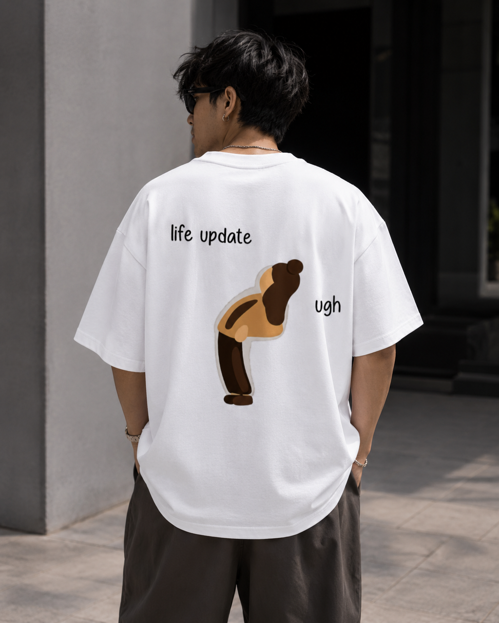 Life Update Oversized T-Shirt – Minimal Mood Streetwear Edition