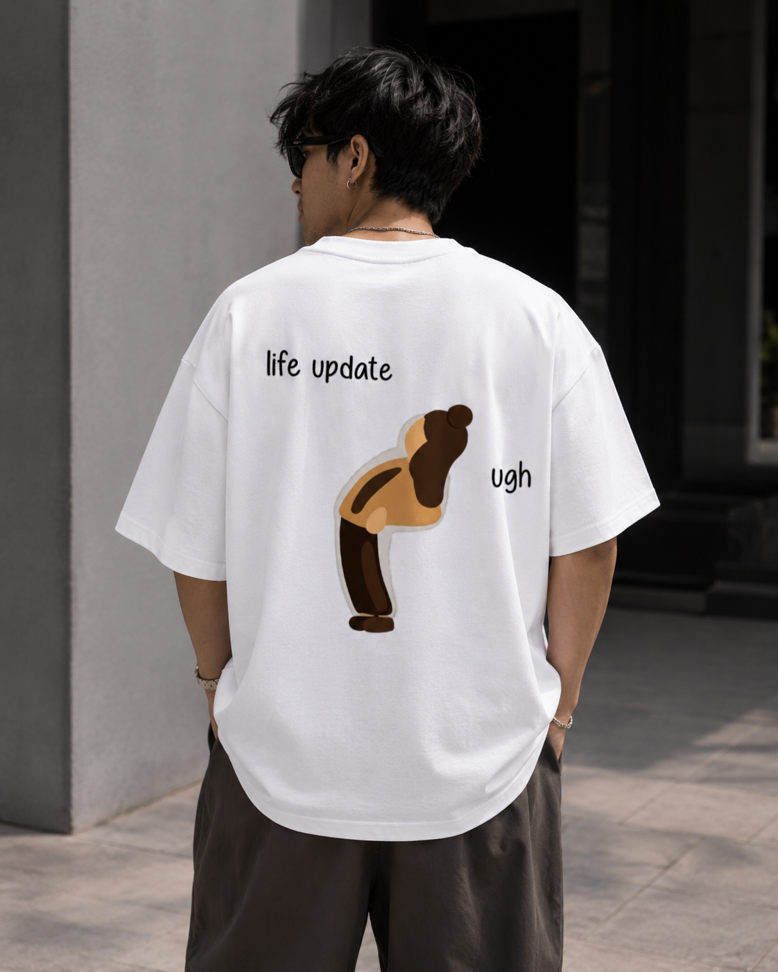 Life Update Oversized T-Shirt – Minimal Mood Streetwear Edition