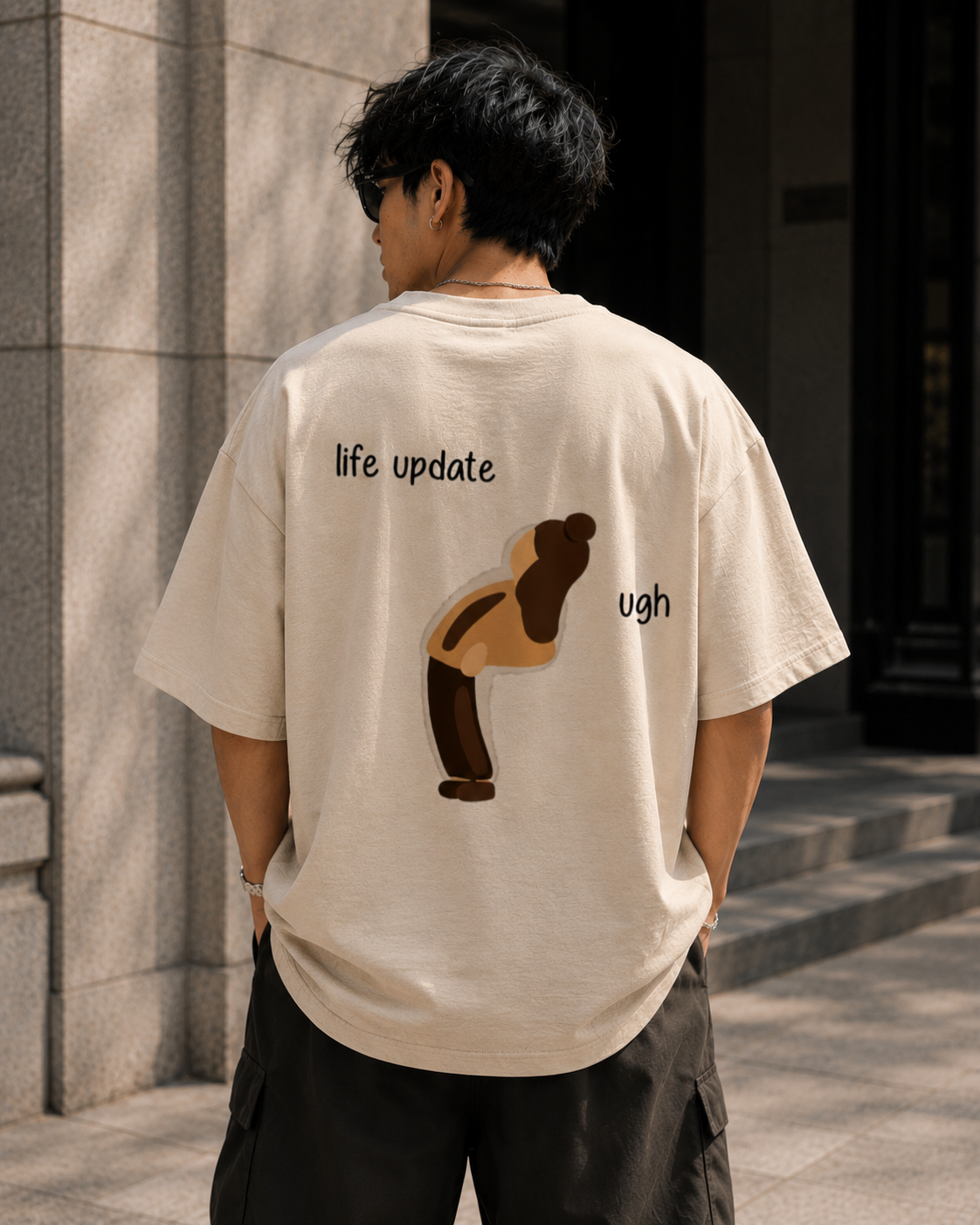 Life Update Oversized T-Shirt – Minimal Mood Streetwear Edition