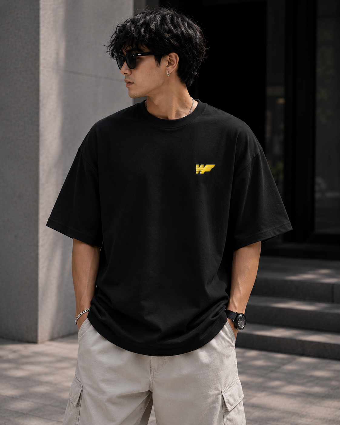 Wearflex Signature Oversized T-Shirt – Minimal Logo Edition