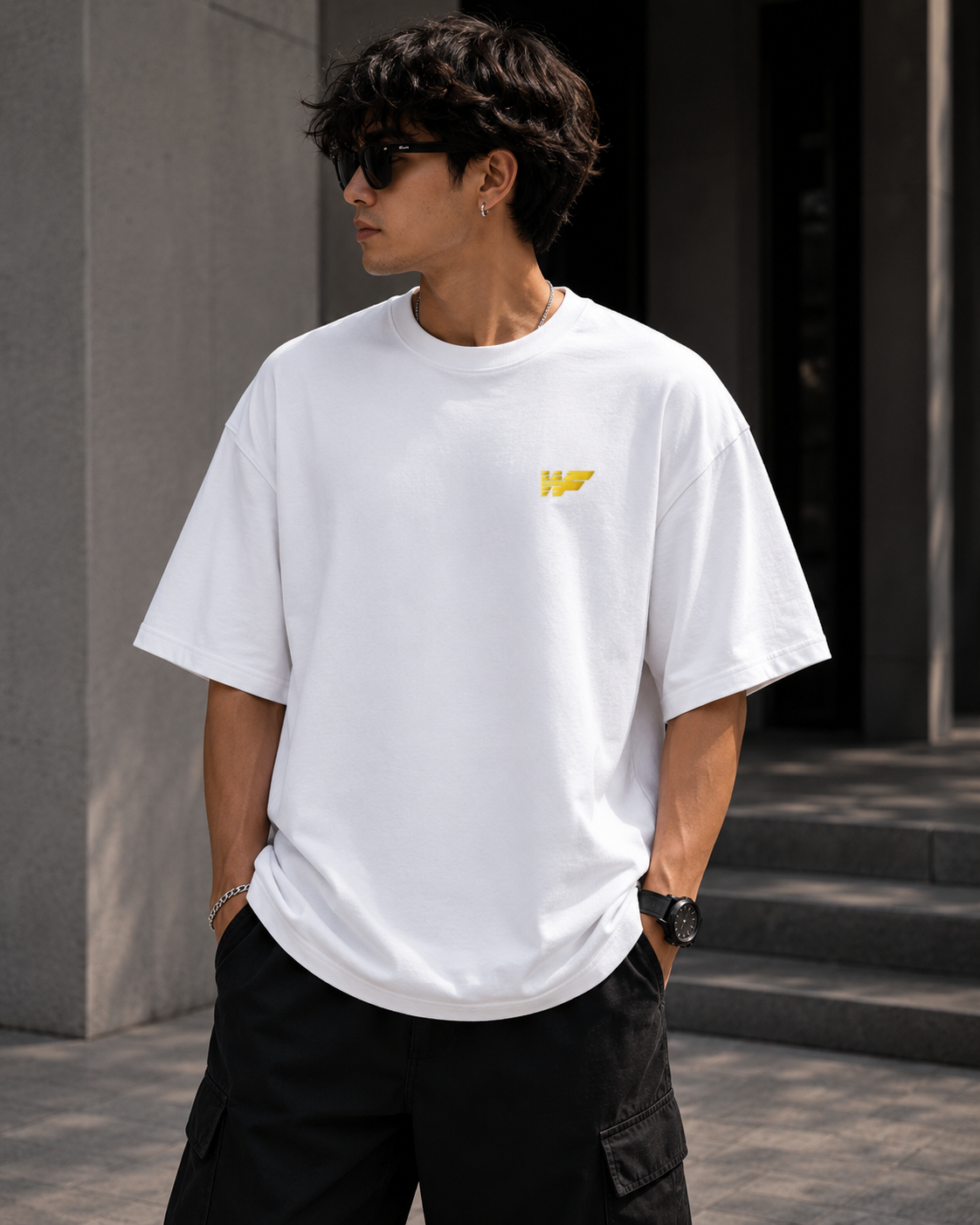 Wearflex Signature Oversized T-Shirt – Minimal Logo Edition