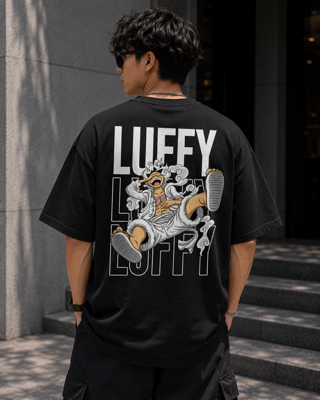 Wearflex Luffy Oversized T-Shirt – Anime Streetwear Edition
