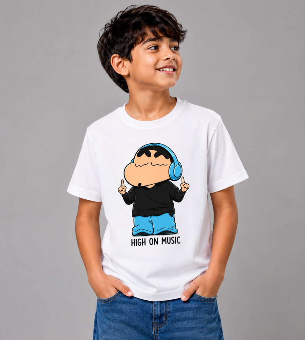 Wearflex Kids High On Music T-Shirt – Fun Music Edition