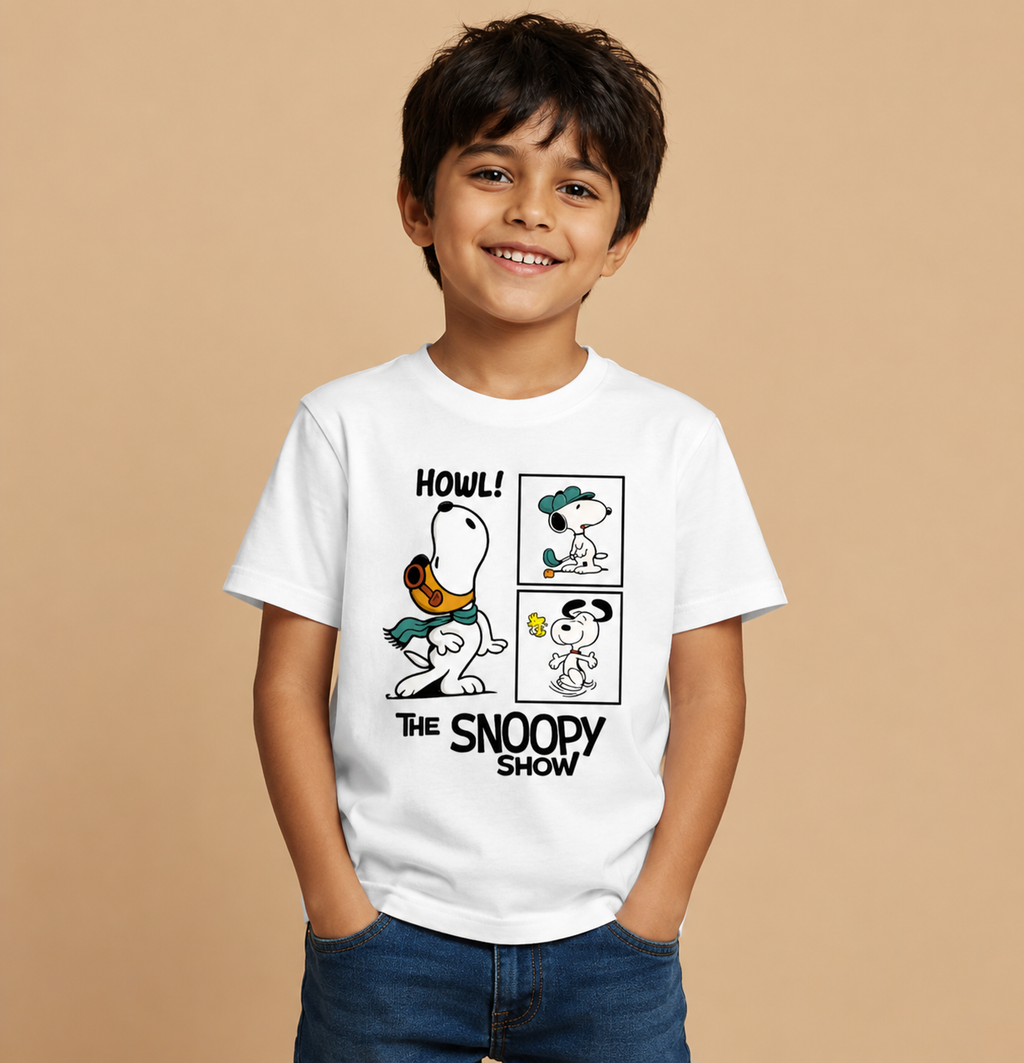 Howl! Snoopy Show Kids Graphic Tee