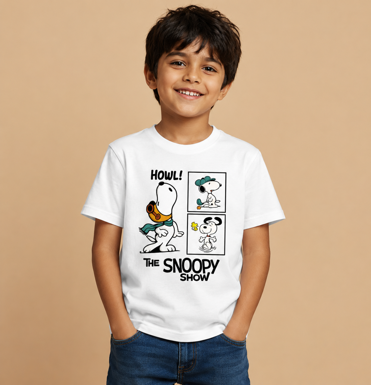 Howl! Snoopy Show Kids Graphic Tee