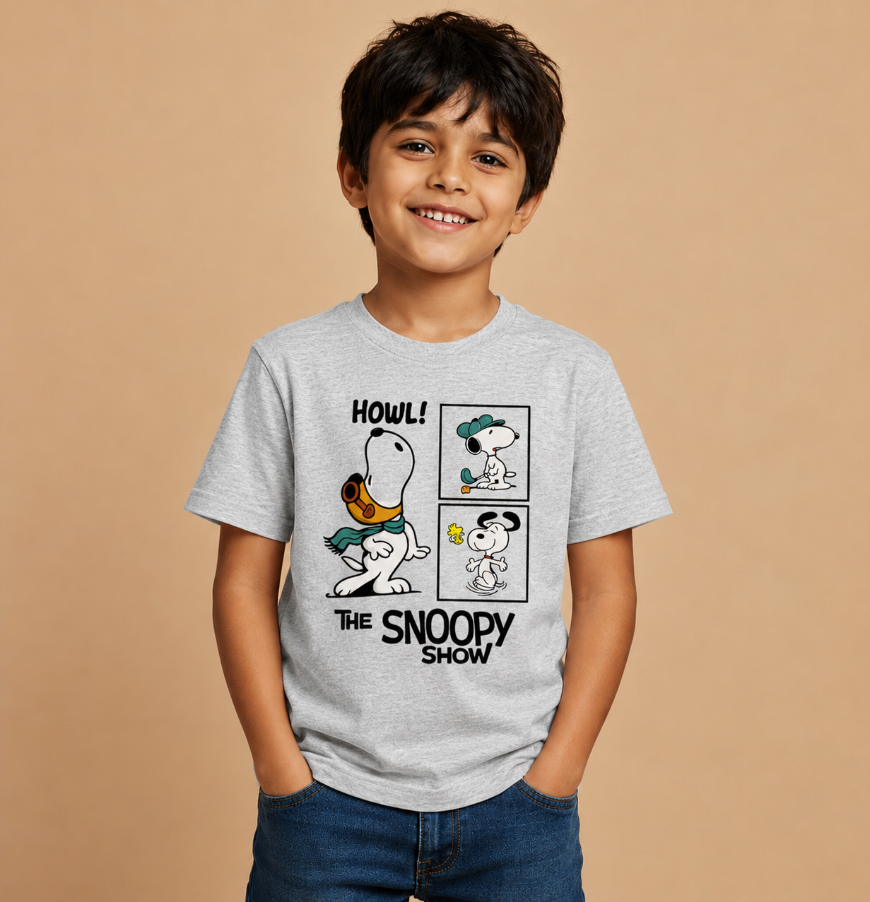 Howl! Snoopy Show Kids Graphic Tee